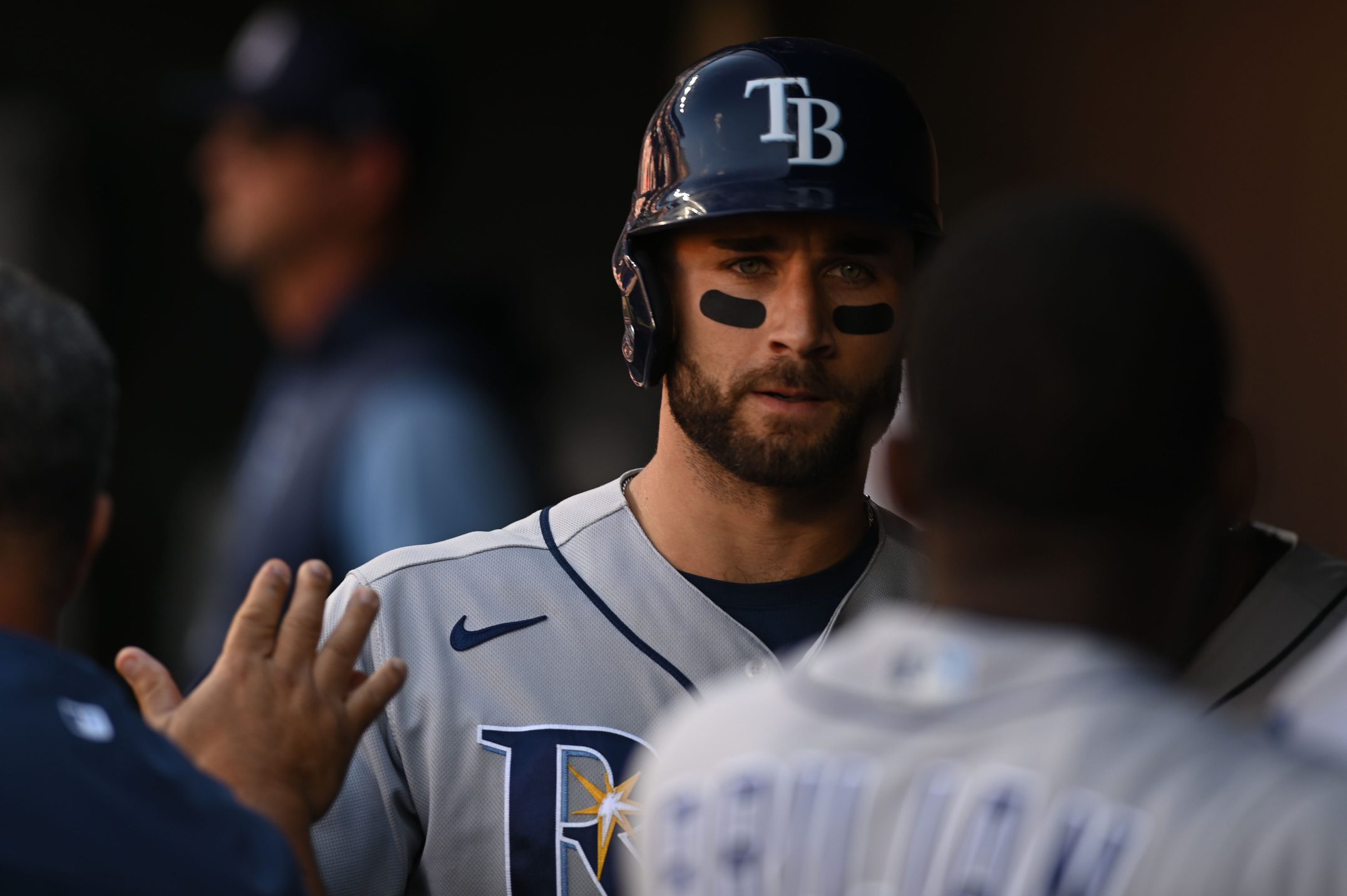 Tampa Bay Rays center fielder Kevin Kiermaier was through the dugout
